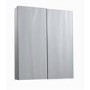 Grey Wall Hung Bathroom Mirror Cabinet - W600 x H715mm