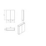 Grey Wall Hung Bathroom Mirror Cabinet - W600 x H715mm