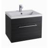 Black Wall Hung Bathroom Vanity Unit - With Basin - W600mm