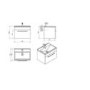 White Wall Hung Bathroom Vanity Unit - Without Basin - W600mm