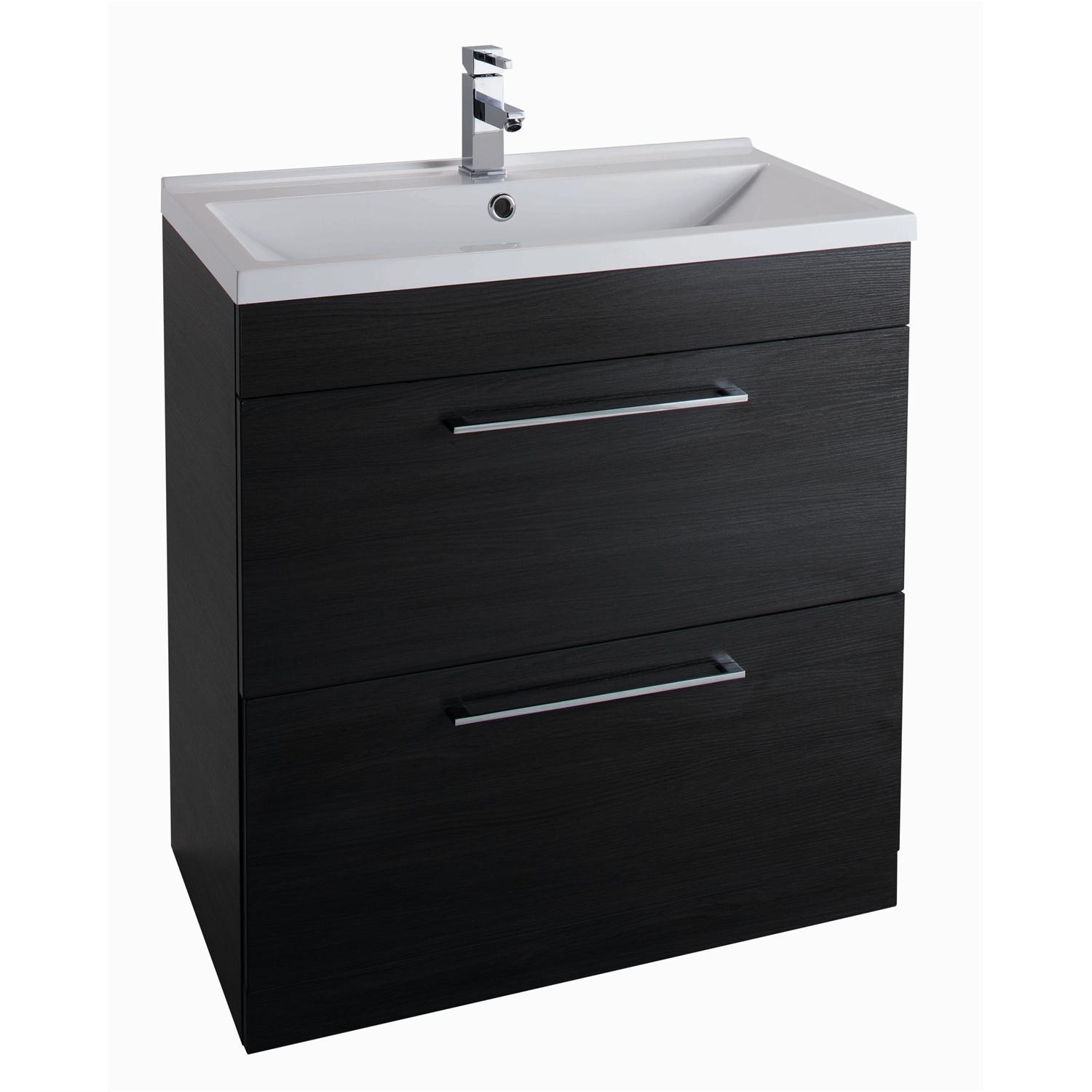 Black Free Standing Bathroom Vanity Unit Without Basin W800mm Better Bathrooms Black Free Standing Bathroom Vanity Unit Without Basin W800mm Better Bathrooms
