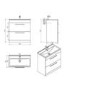 Grey Free Standing Bathroom Vanity Unit - Without Basin - W800mm