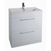 White Free Standing Bathroom Vanity Unit - Without Basin - W800mm