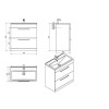 White Free Standing Bathroom Vanity Unit - Without Basin - W800mm