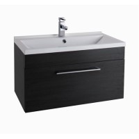 Black Wall Hung Bathroom Vanity Unit - Without Basin - W800mm Black Wall Hung Bathroom Vanity Unit - Without Basin - W800mm
