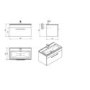 Black Wall Hung Bathroom Vanity Unit - Without Basin - W800mm