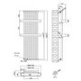 Gunmetal Vertical Single Panel Radiator with Brass Towel Bars 1200 x 500mm - Iraya