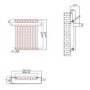 Gunmetal Single Panel Radiator with Brass Towel Bar 600 x 600mm - Iraya