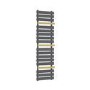 Gunmetal Grey Towel Radiator with Brass Bars 1600 x 500mm - Iraya