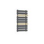 Gunmetal Grey Towel Radiator with Brass Bars 800 x 500mm - Iraya