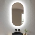 IRENA1000 Oval Backlit Heated Bathroom Mirror with Lights 500 x 1000mm - Irena