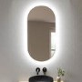 ONLY OPENED - Oval Backlit Heated Bathroom Mirror with Lights 500 x 1000mm - Irena
