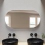 ONLY OPENED - Oval Backlit Heated Bathroom Mirror with Lights 500 x 1000mm - Irena