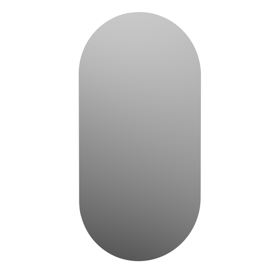 ONLY OPENED - Oval Backlit Heated Bathroom Mirror with Lights 500 x 1000mm - Irena