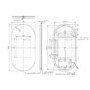 Oval Backlit Heated Bathroom Mirror with Lights 500 x 1000mm - Irena