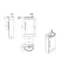 White Mini Cloakroom Vanity Unit & Round Basin - W408mm