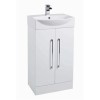 White Free Standing Bathroom Vanity Unit &amp; Basin - W500mm