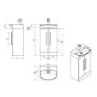 White Free Standing Bathroom Vanity Unit & Basin - W500mm