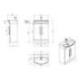 White Free Standing Bathroom Vanity Unit & Basin - W600mm