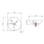 GRADE A1 - Matt White Round Stone Resin Countertop Basin with Waste 420mm - Jade