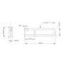 GRADE A1 - 748mm Chrome Hinged Grab Rail - Stainless Steel - Taylor & Moore