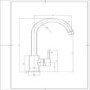 GRADE A1 - Box Opened Reginox Kalix Gold Single Lever Swan Neck Kitchen Tap