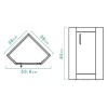 White Mini Cloakroom Corner Vanity Unit &amp; Basin - W380mm