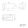 Freestanding Single Ended Left Hand Corner Bath 1500 x 740mm - Kona