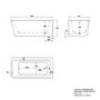 Freestanding Single Ended Right Hand Corner Shower Bath with Black Bath Screen with Towel Rail  1650 x 800mm - Kona