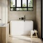 Freestanding Back to Wall Japanese Soaking Deep Bath With Seat 1200 x 700mm - Koto