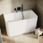 Freestanding Back to Wall Japanese Soaking Deep Bath With Seat 1200 x 700mm - Koto