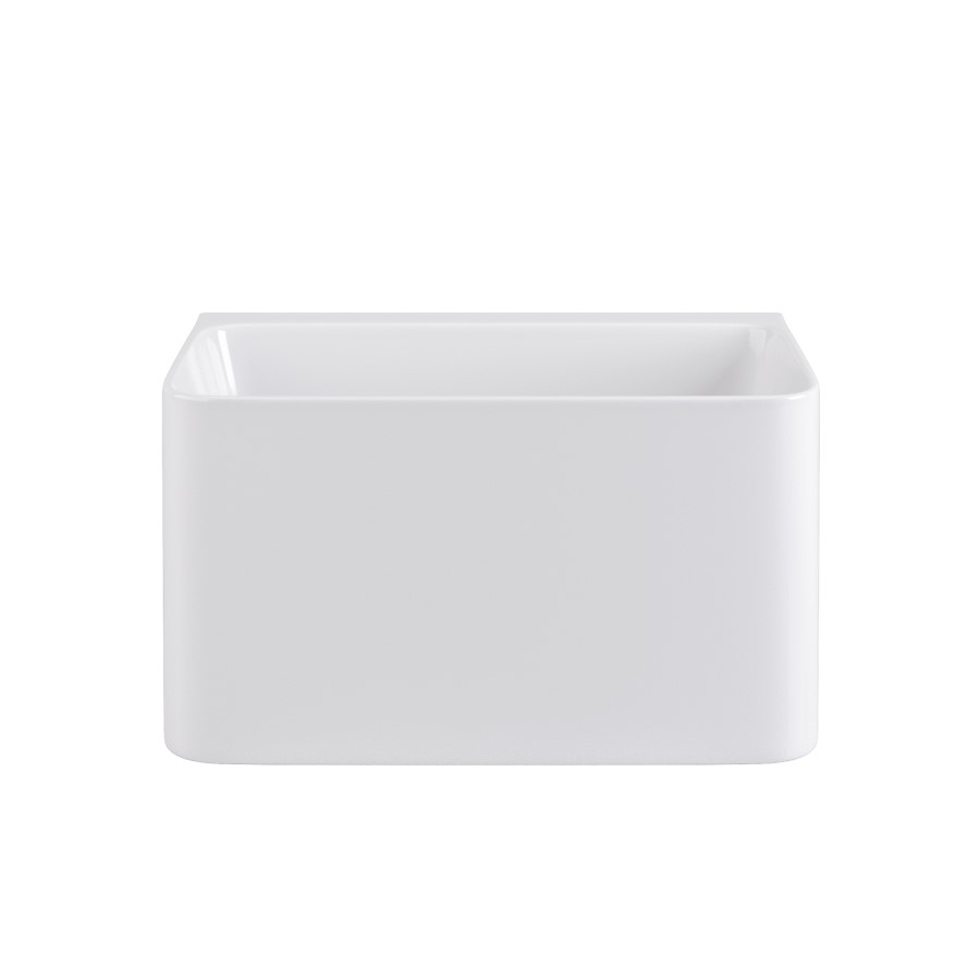 Freestanding Back to Wall Japanese Soaking Deep Bath With Seat 1200 x 700mm - Koto