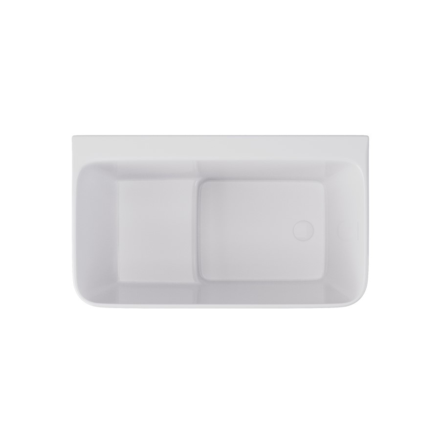 Freestanding Back to Wall Japanese Soaking Deep Bath With Seat 1200 x 700mm - Koto