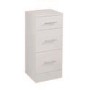White Free Standing Bathroom Storage Cabinet - 300mm Depth