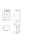 White Free Standing Bathroom Storage Cabinet - 300mm Depth