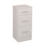 White Free Standing Bathroom Storage Cabinet - 330mm Depth