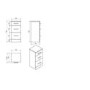 White Free Standing Bathroom Storage Cabinet - 330mm Depth