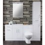 White Bathroom Tall Cabinet Storage unit - 300mm Depth