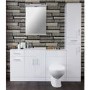 GRADE A1 - White Tall Boy Bathroom Cabinet Storage Unit - W350 x H1902mm