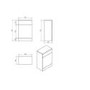 White Back to Wall WC Toilet Unit - without toilet - W500 x D300mm