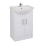 White Free Standing Bathroom Vanity Unit & Basin - W550mm