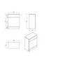 White Back To Wall WC Toilet Unit - Without Toilet - W600 x D330mm