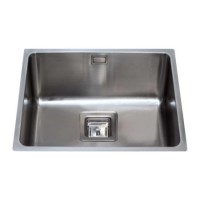GRADE A1 - Box Opened CDA KSC24SS Square Undermount Single Bowl Stainless Steel Sink