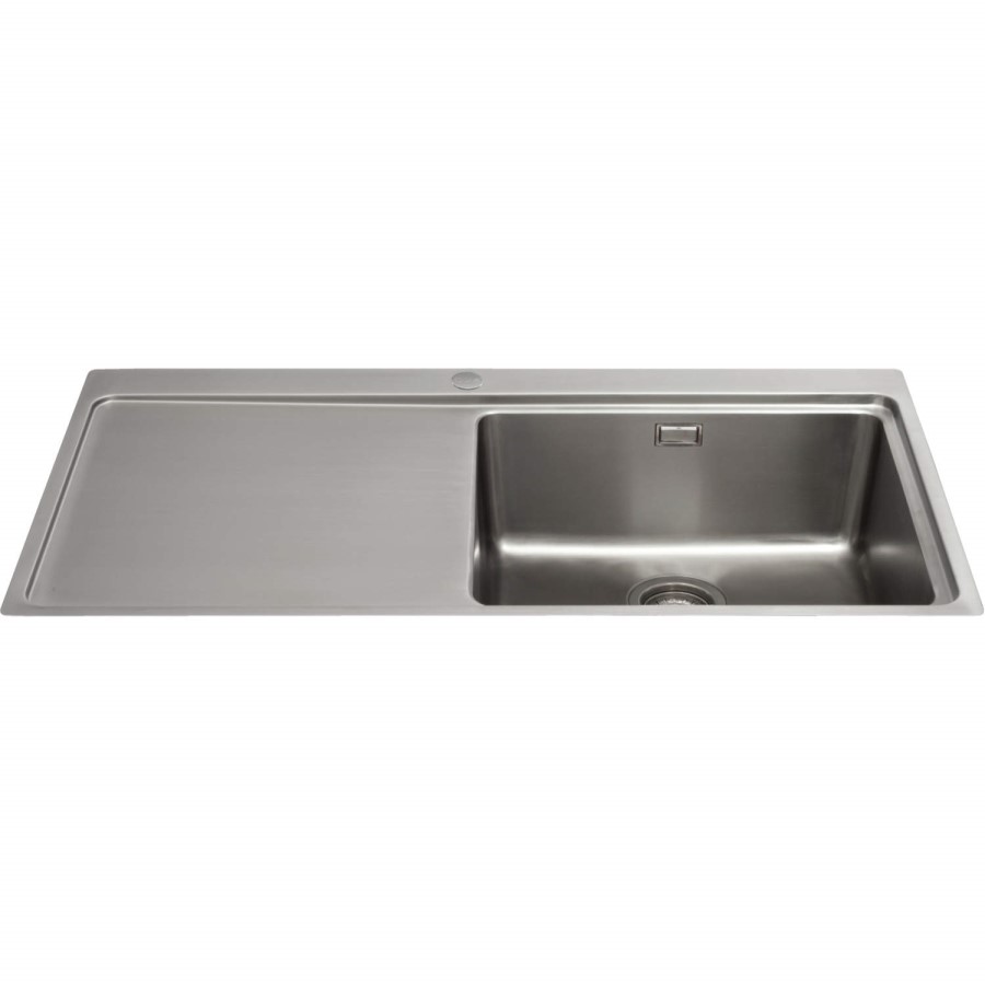 GRADE A2 - CDA KVF21LSS Designer Single Extra Large Bowl Sink Flush Fit - Left Hand Drainer