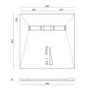 900 x 900mm Wet Room Shower Tray Formers (Tile-Ready Boards) with Linear End Waste