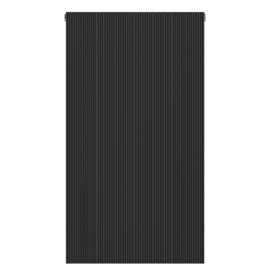 Black Designer Fluted Vertical Radiator 800 x 440mm - Laguna