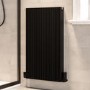 Black Designer Vertical Single Panel Radiator 800 x 440mm - Laguna