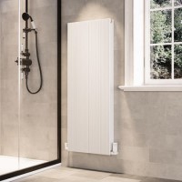 White Designer Vertical Single Panel Radiator 1200 x 440mm - Laguna