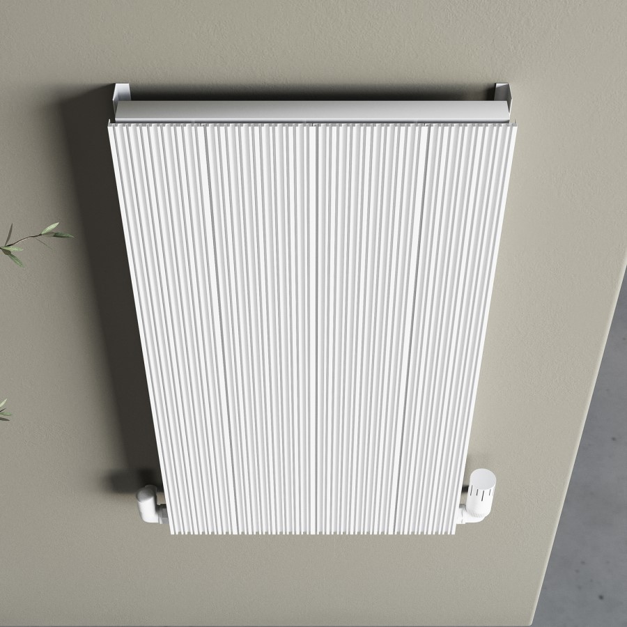 Fluted Radiator ONLY OPENED - White Designer Fluted Vertical Radiator 800 x 440mm ...