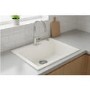 Single Bowl White Composite Inset Kitchen Sink - Enza Laurie